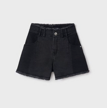 Load image into Gallery viewer, Black Fray High Waisted Jean Shorts
