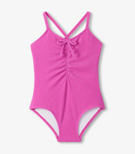 Load image into Gallery viewer, Fuchsia Ruched One-Piece Swimsuit
