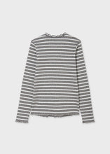 Load image into Gallery viewer, Grey Stripe Ribbed Top
