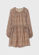 Load image into Gallery viewer, Rust Leopard Chiffon Dress
