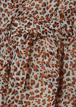 Load image into Gallery viewer, Rust Leopard Chiffon Dress
