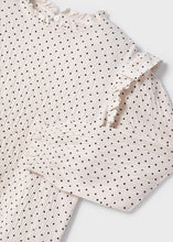 Load image into Gallery viewer, Ivory Polka Dot Ruffled Top
