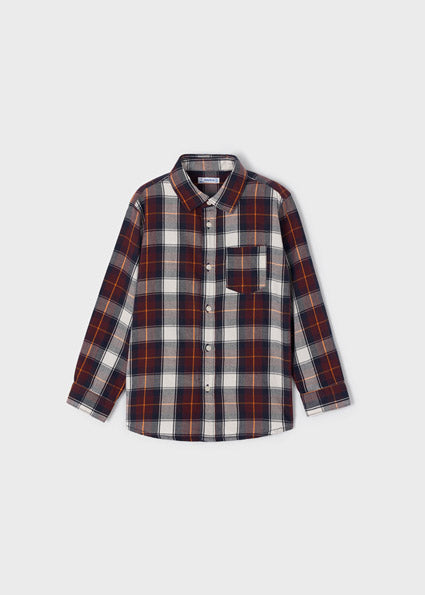 Maroon Mix Plaid Button Up