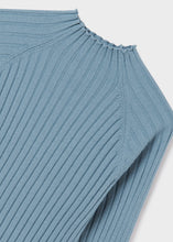 Load image into Gallery viewer, Dusty Blue Ribbed High-Neck Top
