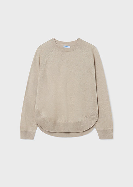 Oatmeal Shimmer Pullover Sweater