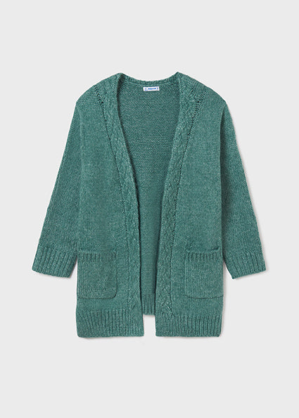 Spicy Green Chunky Knit Cardigan