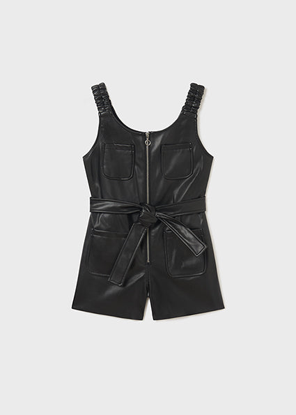 Faux Leather Romper
