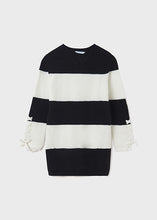 Load image into Gallery viewer, Black/Cream Stripe Sweater Dress
