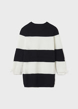 Load image into Gallery viewer, Black/Cream Stripe Sweater Dress
