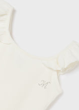 Load image into Gallery viewer, Ivory Ribbed Ruffled Tank
