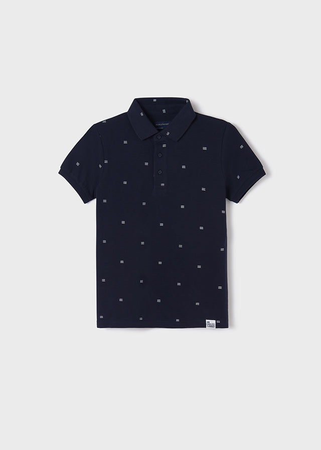 Navy Speckled Polo