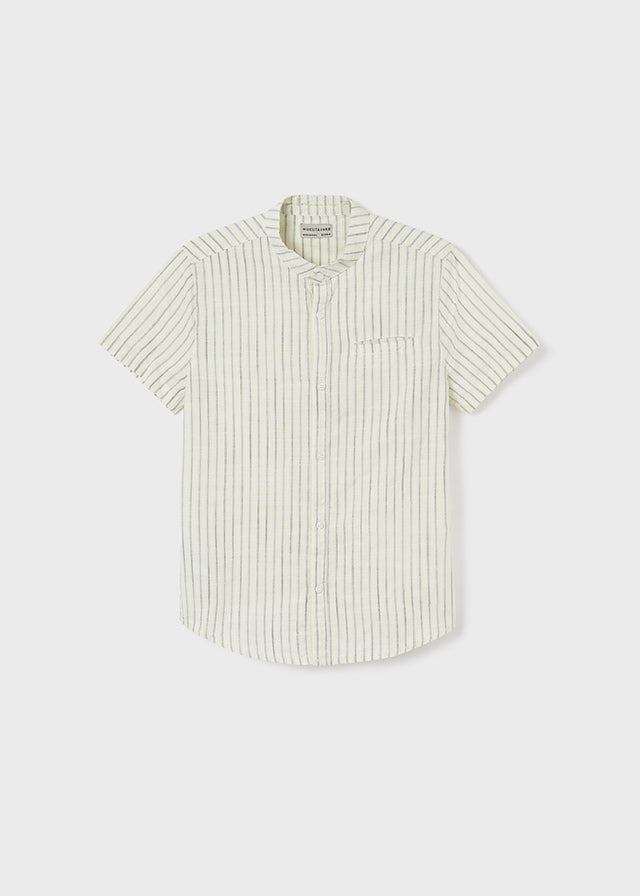 Neon Stripe Linen Shirt