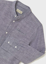 Load image into Gallery viewer, Chambray Mandarin Button Up
