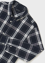 Load image into Gallery viewer, Navy Plaid Button Up
