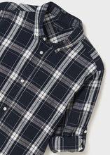 Load image into Gallery viewer, Navy Plaid Button Up
