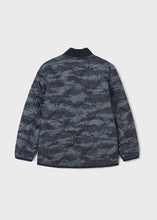 Load image into Gallery viewer, Navy/Camo Quilted Reversible Bomber Jacket
