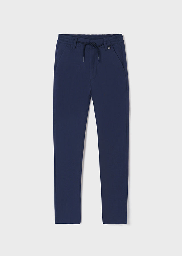 Navy Blue Structured Pant