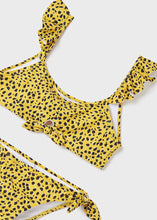 Load image into Gallery viewer, Yellow Animal Print Knotted Bikini

