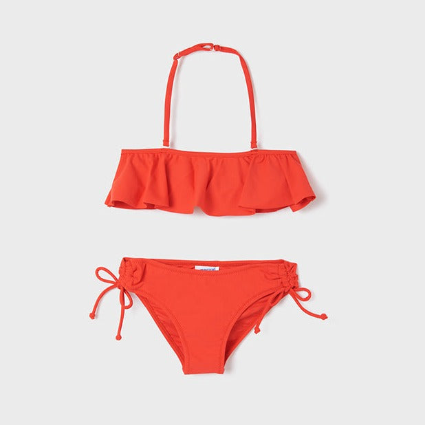 Red Ruffle Bikini