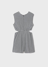 Load image into Gallery viewer, Black Stripes Cut-Out Romper
