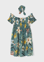 Load image into Gallery viewer, Tropical Floral Dress &amp; Scrunchie Set
