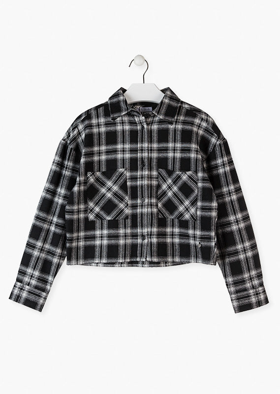 Semi-Cropped Plaid Button Up