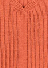 Load image into Gallery viewer, Rust Rib Knit Semi-Crop Top
