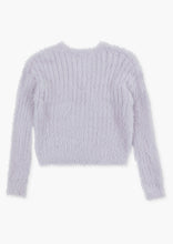 Load image into Gallery viewer, Lilac Hair Rib Cardigan Sweater
