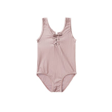 Load image into Gallery viewer, Mauve Lace Up One Piece Swimsuit
