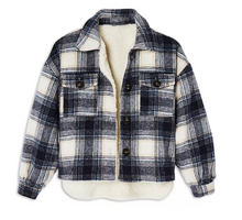 Load image into Gallery viewer, Plaid Shearling Jacket
