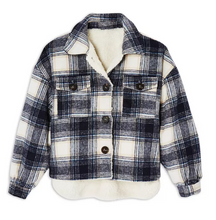 Load image into Gallery viewer, Plaid Shearling Jacket
