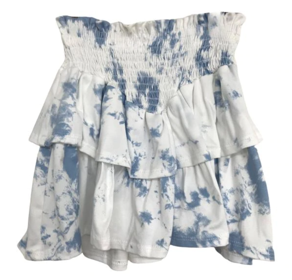 Blue/White Tie Dye Skirt