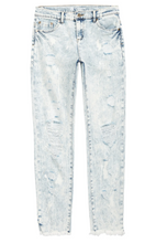 Load image into Gallery viewer, Light Wash High Rise Slim Straight Cropped Denim
