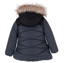 Load image into Gallery viewer, Black / Charcoal Quilted Winter Coat
