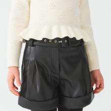 Load image into Gallery viewer, Faux Leather Belted Short

