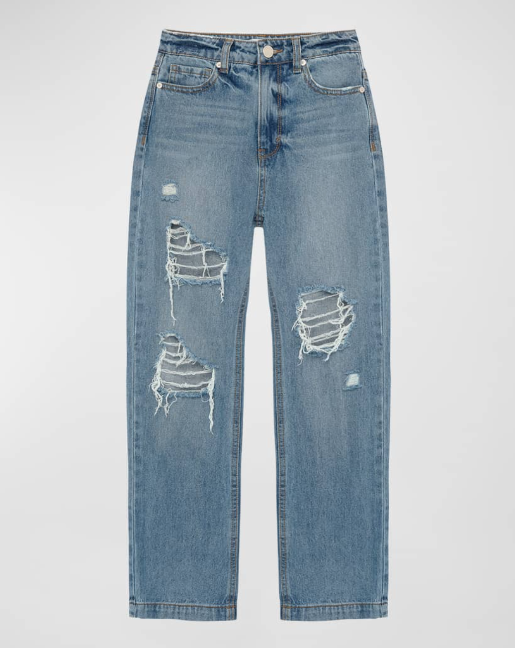 High Waisted Distressed Mom Jeans