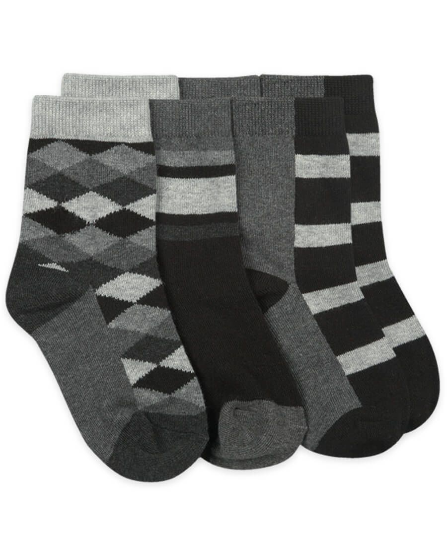 Black Mix Dress Socks 3-Pack