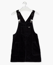 Load image into Gallery viewer, Black Corduroy Overall Dress
