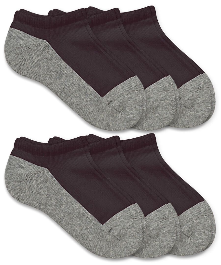Black/Grey Low Cut 6-Pack Socks