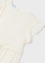 Load image into Gallery viewer, Ivory Eyelet Peplum Top
