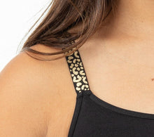 Load image into Gallery viewer, Gold Foil Leopard Band Bra Cami
