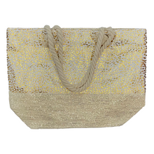 Load image into Gallery viewer, Metallic Leopard  Beach Bag
