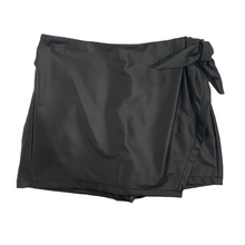 Load image into Gallery viewer, Faux Leather Side Tie Skort
