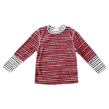 Load image into Gallery viewer, Burgundy Stripe Knit Top

