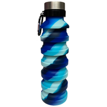 Load image into Gallery viewer, Ocean Waves Silicone Collapsible Water Bottle
