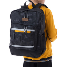 Load image into Gallery viewer, Black Outdoors Print Backpack
