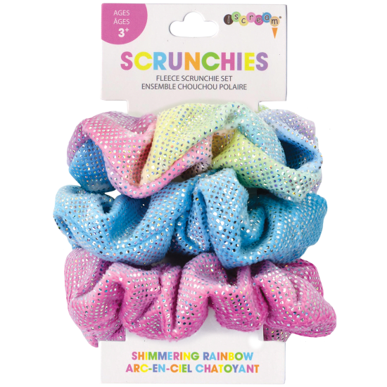 Shimmering Rainbow Scrunchie 3pk