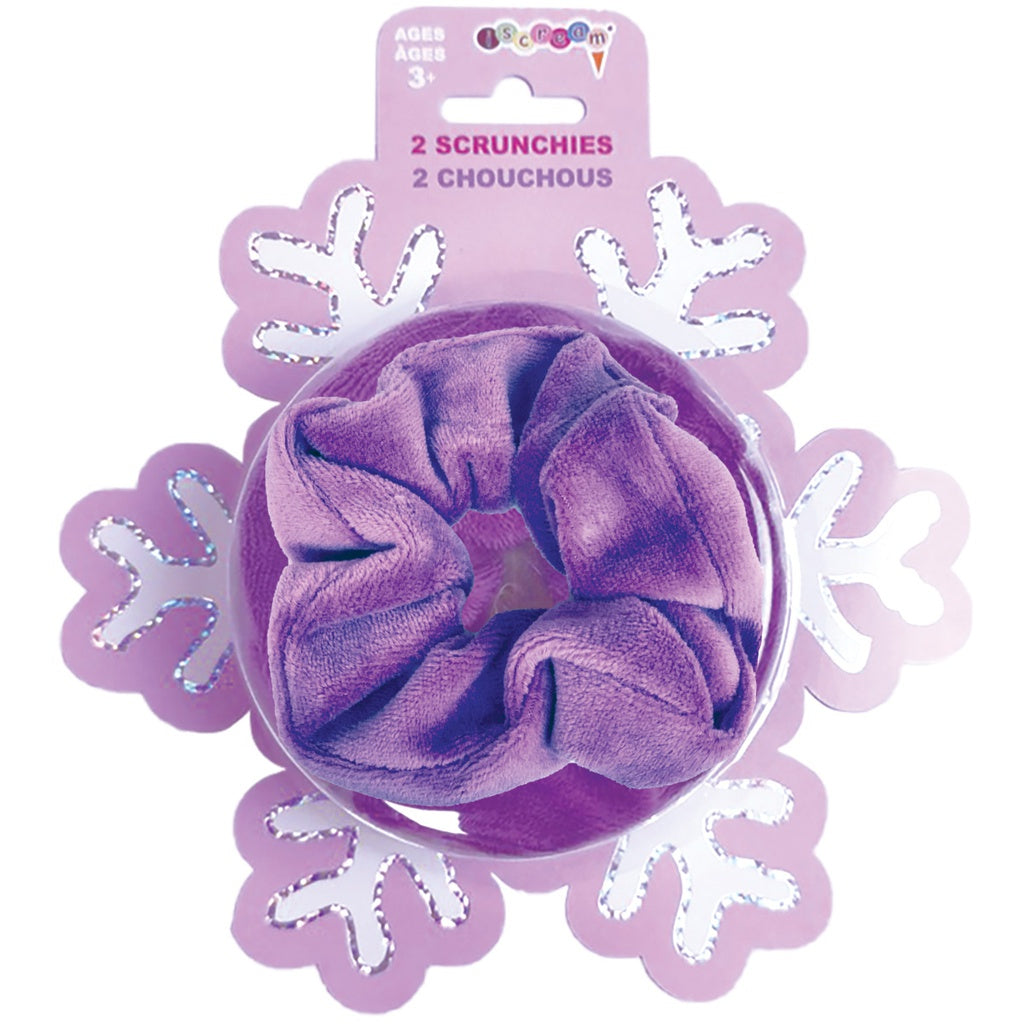 Lavender Snowflake Scrunchie Set