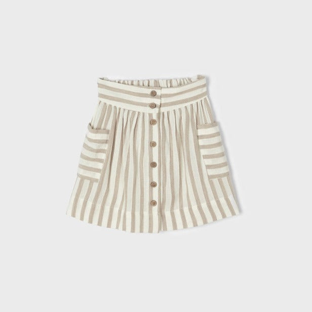 Beige Stripe Skirt